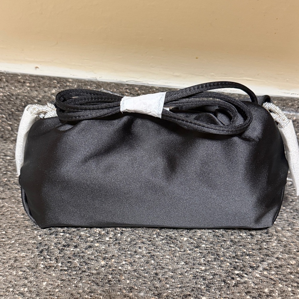 Rebecca Minkoff Black Satin clutch/crossbody bag NWT - Picture 5 of 6